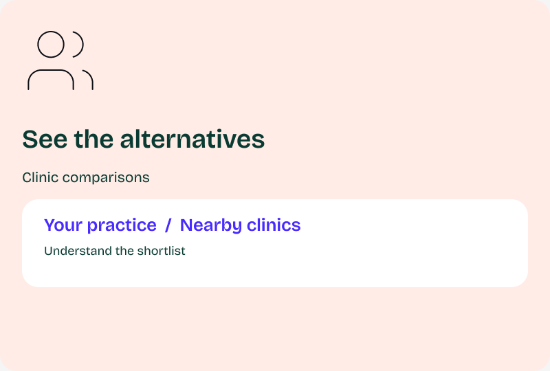 Docwise AI visibility &mdash; compare illustration