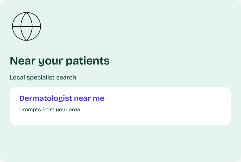 Docwise AI visibility &mdash; local illustration